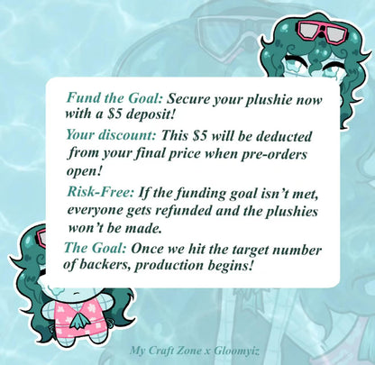 Lynn minal plushie Sample Crowdfunding