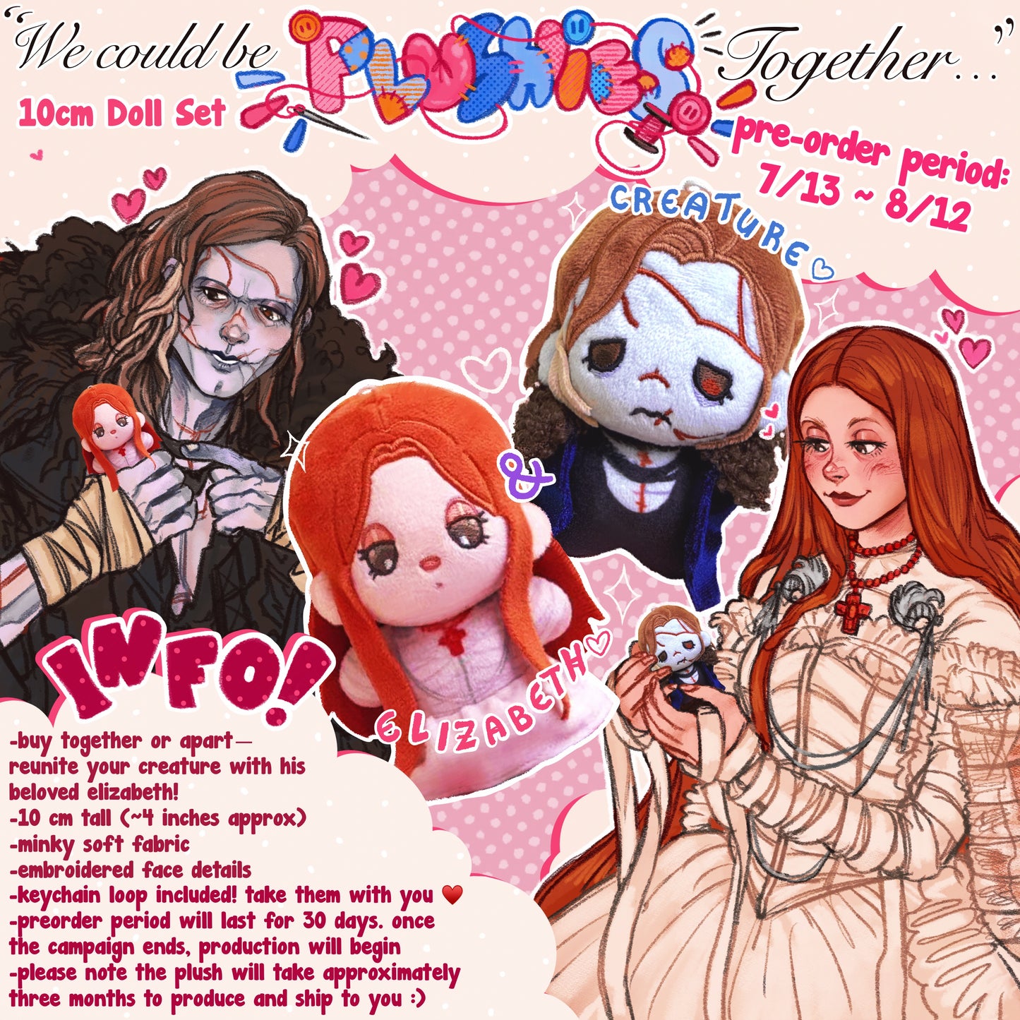 Creature & Elizabeth Plushies