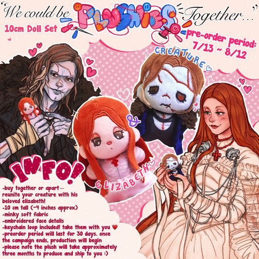 Creature & Elizabeth Plushies
