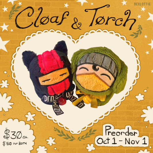 Cloaf and Torchloaf Plushies