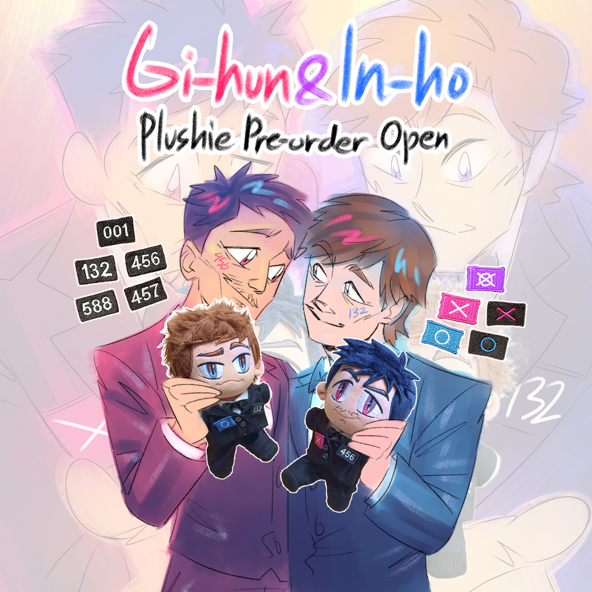 shipped-[Squid Game] Gi-hun & In-ho / 588 Plushie