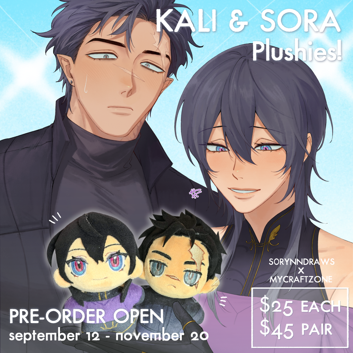 Kali & Sora Plushies