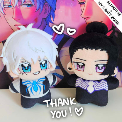 Spider Gojo & Venom Geto plushies